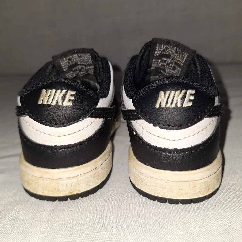 Nike Dunk Low Panda‎ TD Toddler 5c Black White Shoes CW1589-100 Kidcore Babycore